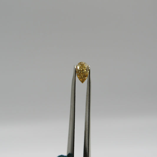 0.50ct Fancy Vivid Yellow Pear-Cut Lab-Grown Diamond (IGI Certified)