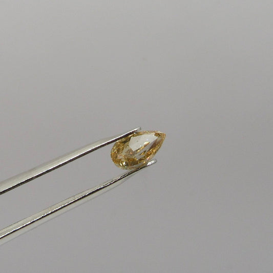 0.50ct Fancy Vivid Yellow Pear-Cut Lab-Grown Diamond (IGI Certified)